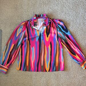 CROSBY by mollie Burch Colorful Striped Blouse
